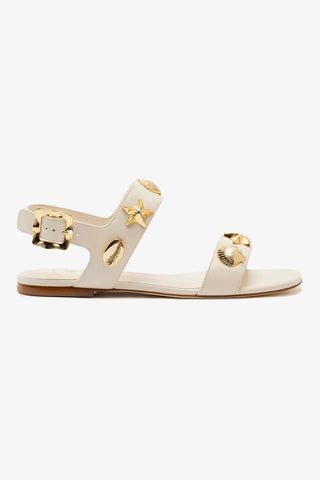 Madison Flat In Ivory Leather