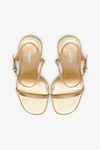 Venus Sandal In Gold Metallic Leather