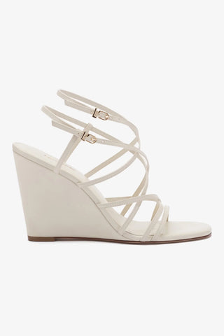 Naomi Wedge In Ivory Leather