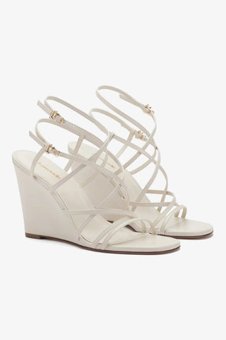 Naomi Wedge In Ivory Leather