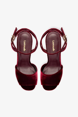 Yves Wedge In Wine Velvet