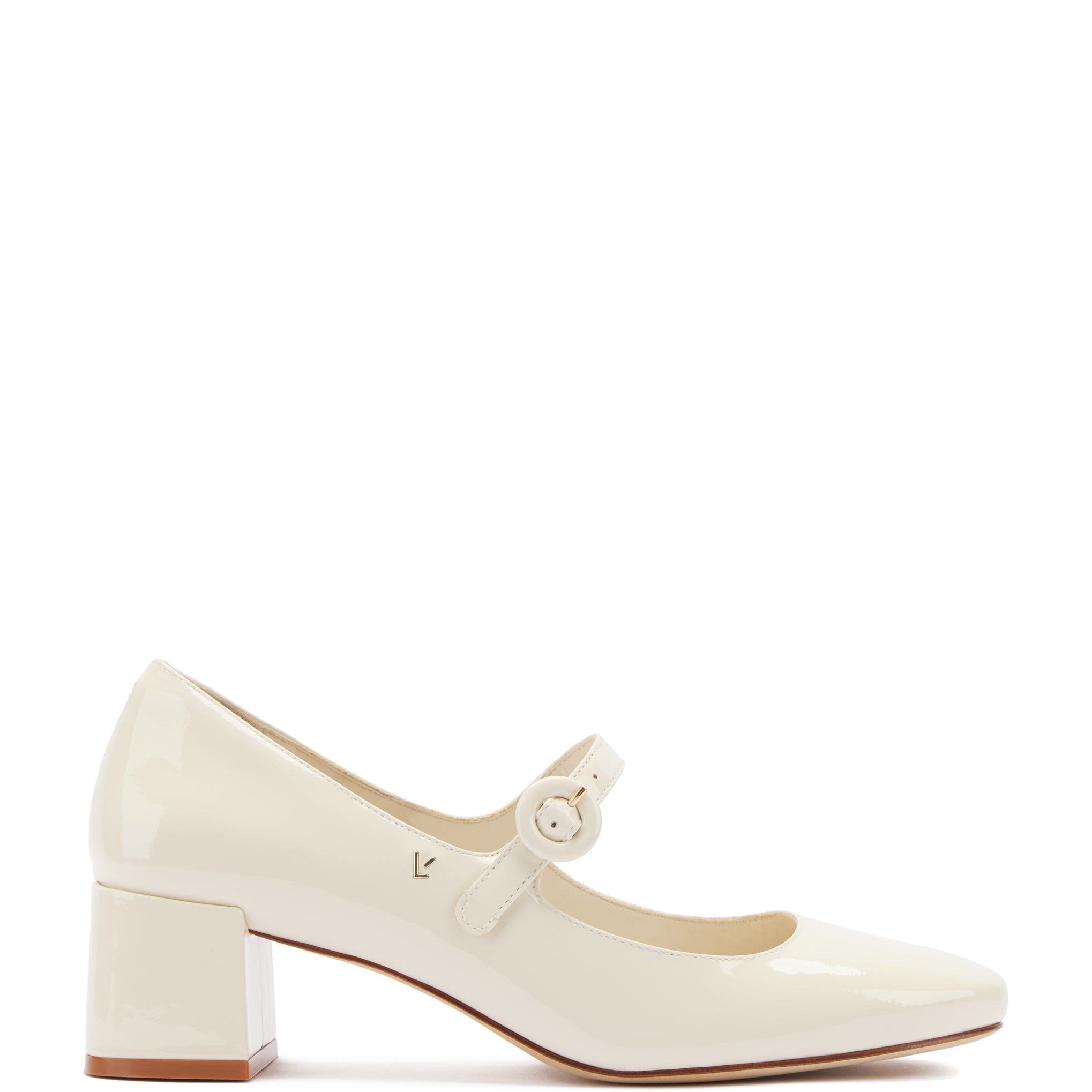 Ivory patent sales leather pumps