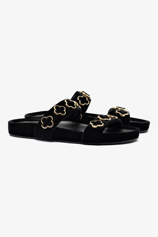 Milan Piccolo Slide In Black Velvet