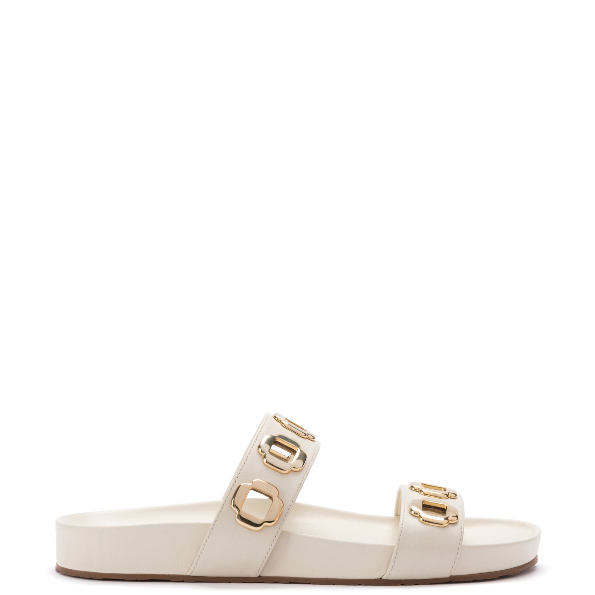 Milan Slide In Ivory Leather