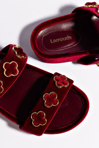 Milan Piccolo Slide In Wine Velvet