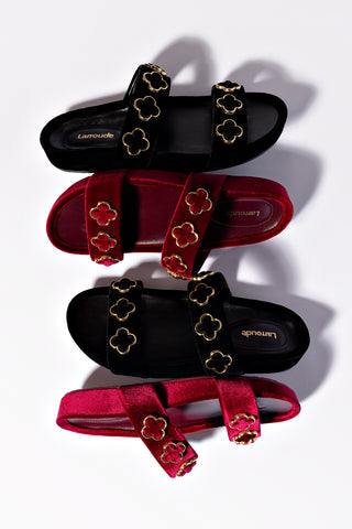 Milan Piccolo Slide In Wine Velvet