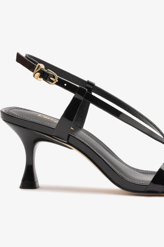 Daphne Sandal Black Patent Leather Sandal Larroudé