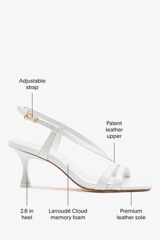 Daphne Sandal White Patent Leather Sandal Larroudé