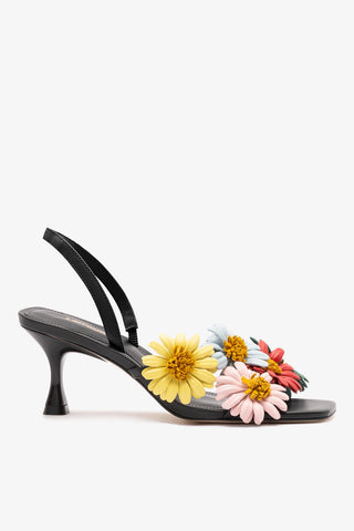 Fiore Sandal Black Leather Sandal Larroudé