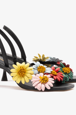 Fiore Sandal Black Leather Sandal Larroudé