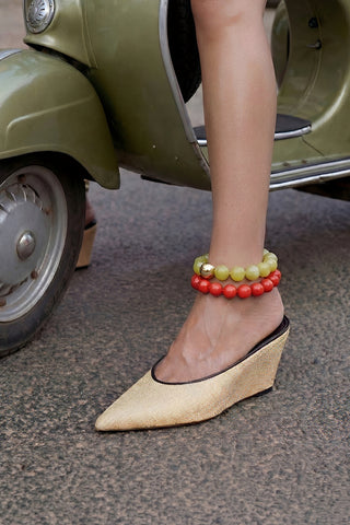 Loulou Mule Beige Raffia Mule Larroudé