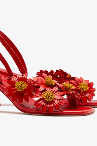 Fiore Sandal Scarlet Patent Leather Sandal Larroudé