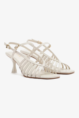 Leandra Sandal In Ivory Leather