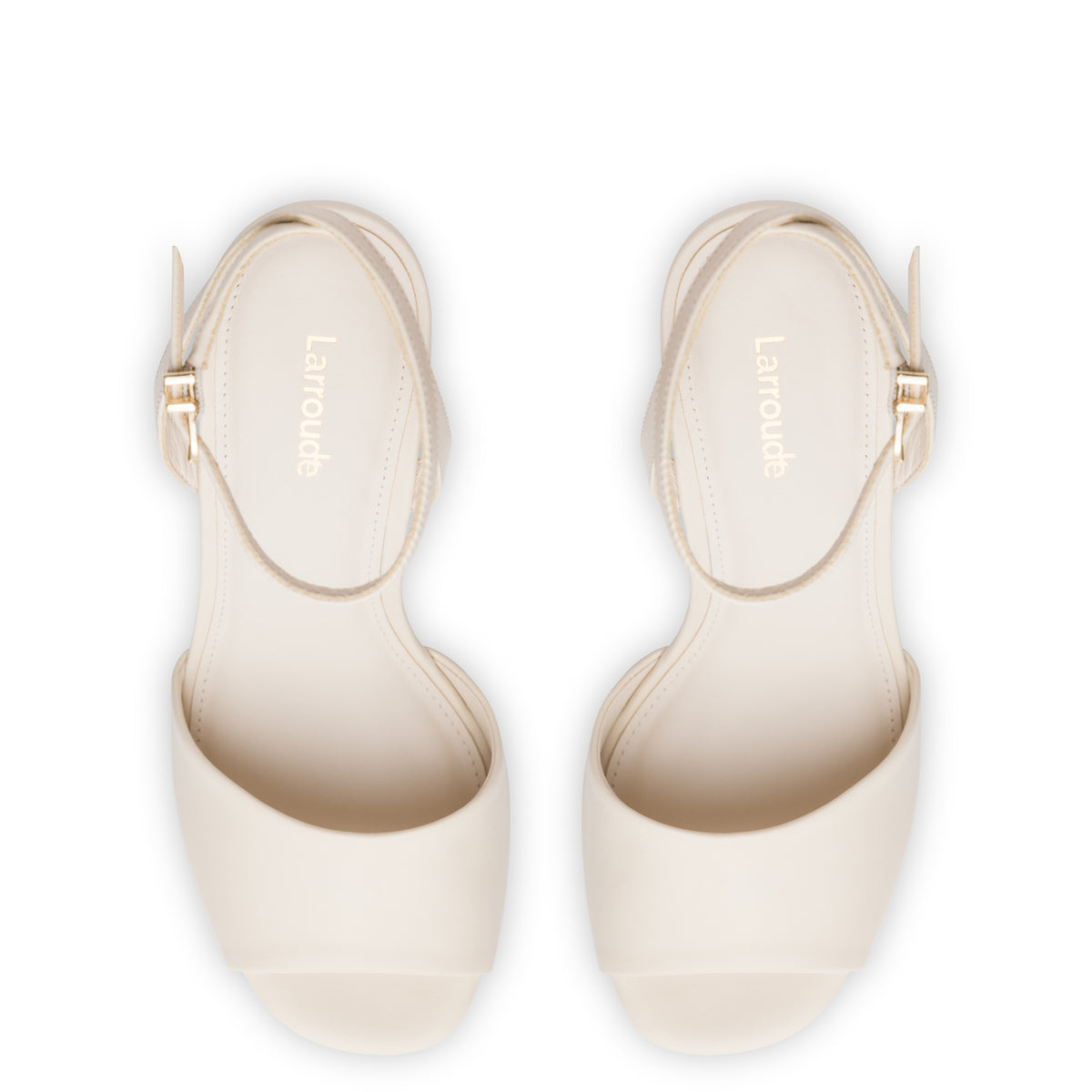 Yves Wedge In Ivory Leather