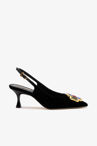 Chrissy Low Pump In Black Velvet
