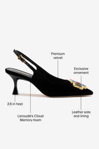 Chrissy Low Pump In Black Velvet