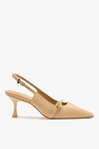 Ines Pump Beige Raffia