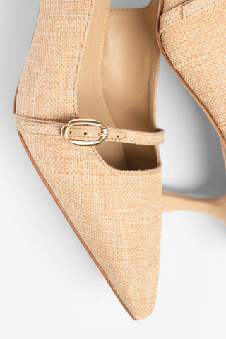 Ines Pump Beige Raffia