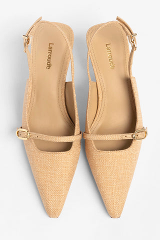 Ines Pump Beige Raffia