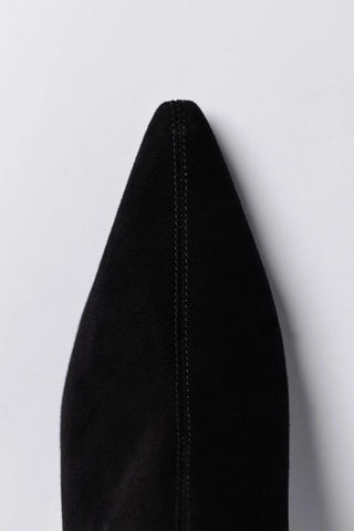 Ines Boot Black Suede Boot Larroudé