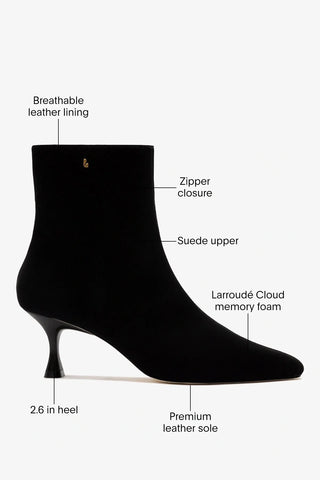 Ines Boot Black Suede Boot Larroudé