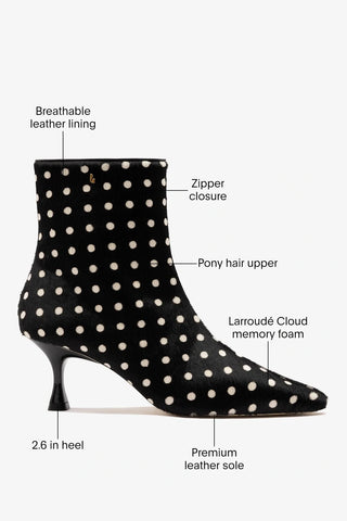 Ines Boot Black Printed Hair Leather Boot Larroudé