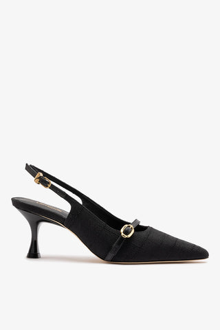 Ines Pump Black Raffia Pump Larroude