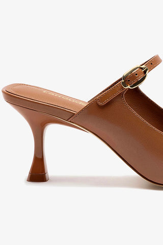 Ines Mule In Caramel Leather