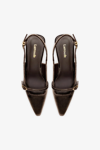 Ines Pump In Expresso Velvet