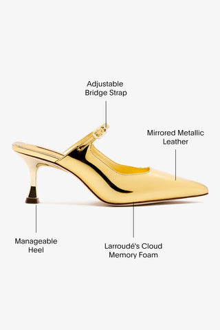 Ines Mule In Specchio Gold