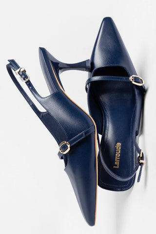 Ines Pump Indigo Leather Pump Larroudé