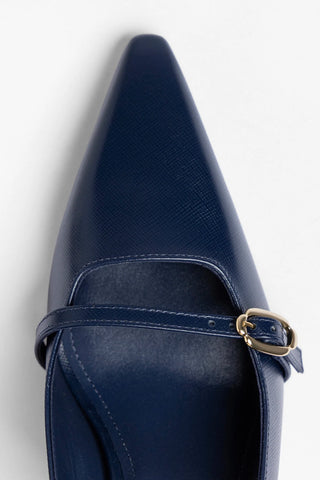 Ines Pump Indigo Leather Pump Larroudé