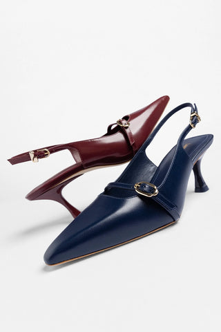 Ines Pump Indigo Leather Pump Larroudé