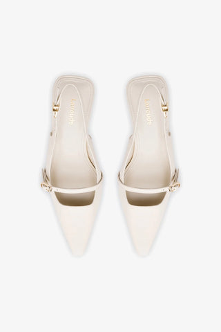 Ines Pump In Ivory Leather