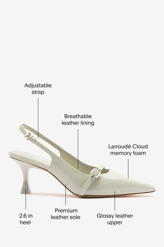 Ines Pump Gray Leather Pump Larroudé