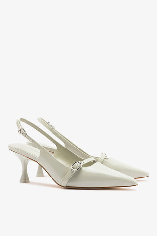 Ines Pump Gray Leather Pump Larroudé