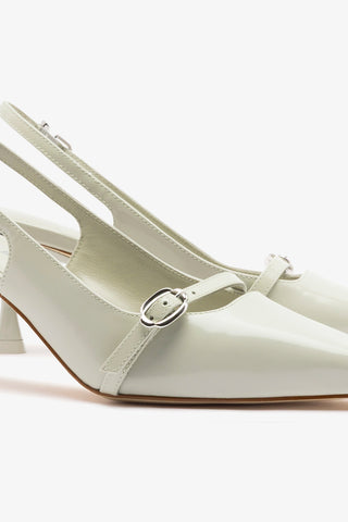 Ines Pump Gray Leather Pump Larroudé