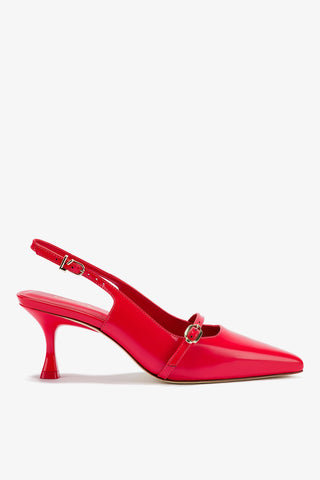 Ines Pump In Scarlet Leather