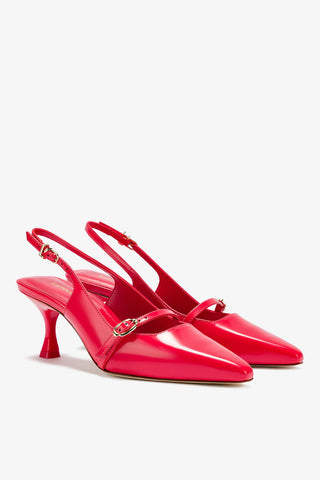 Ines Pump In Scarlet Leather
