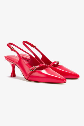 Ines Pump In Scarlet Leather