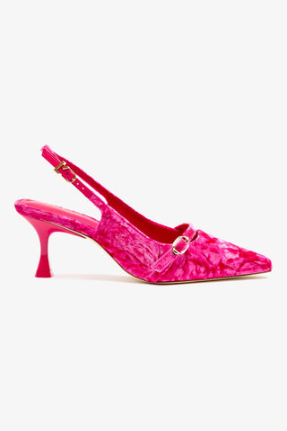 Ines Pump In Pink Velvet