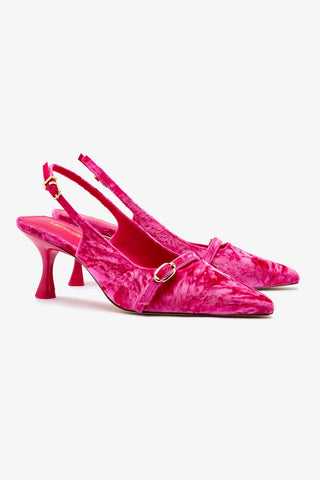 Ines Pump In Pink Velvet