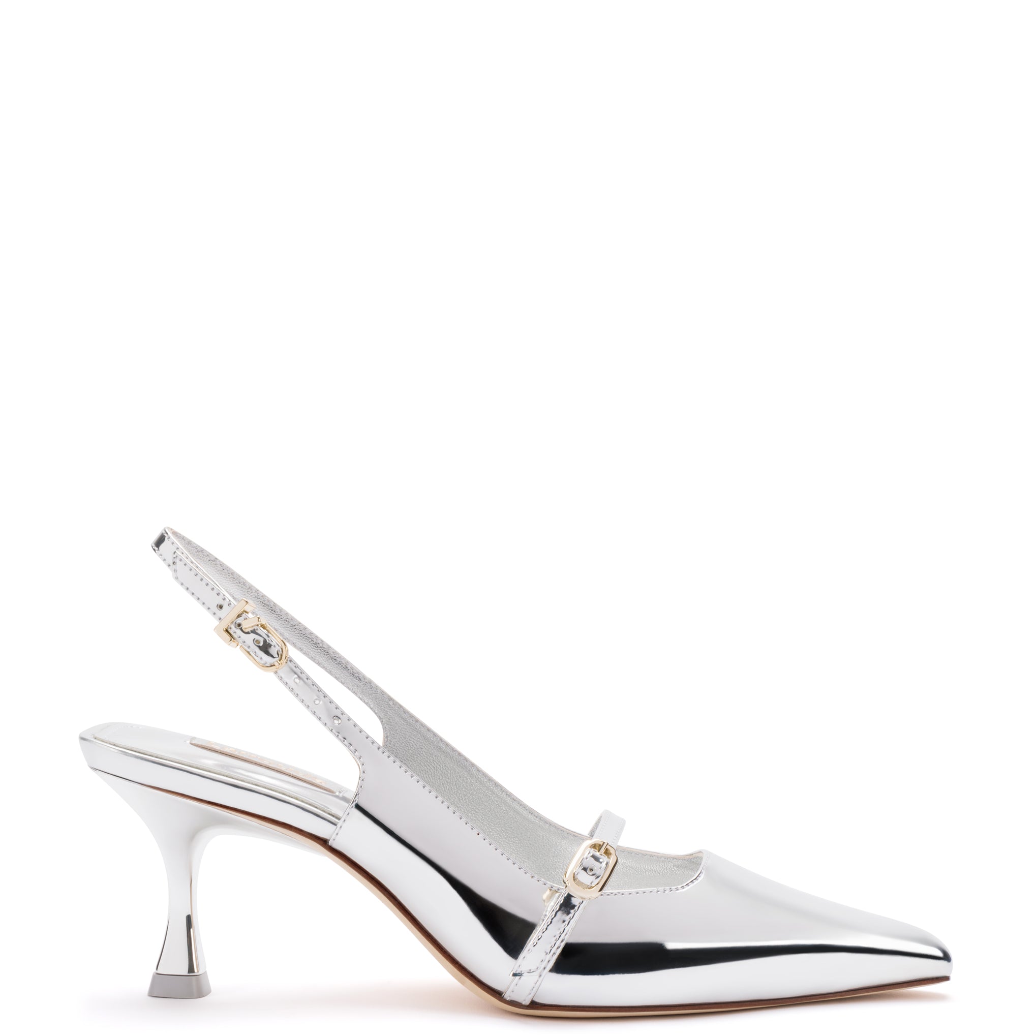 Ines Pump In Silver Specchio - Larroude