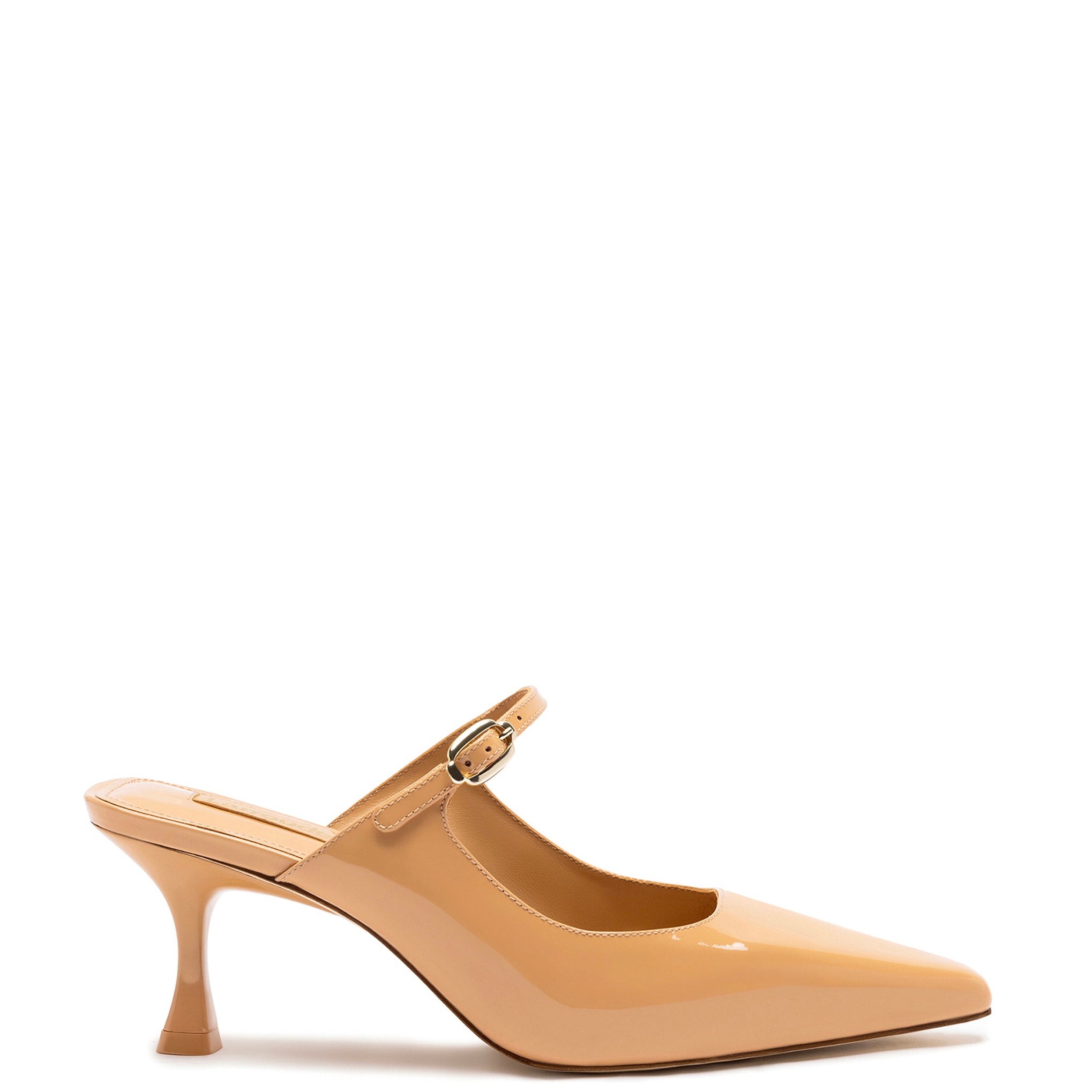 Ines Mule in Tan Patent Leather