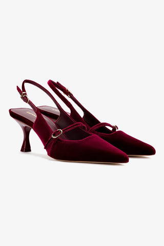 Ines Pump In Wine Velvet