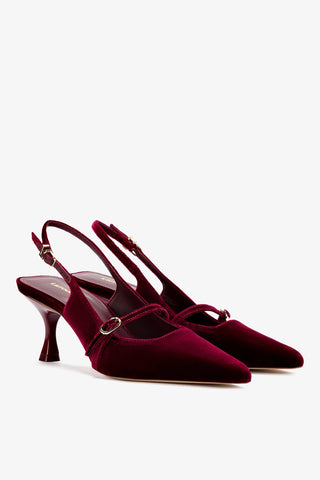 Ines Pump In Wine Velvet