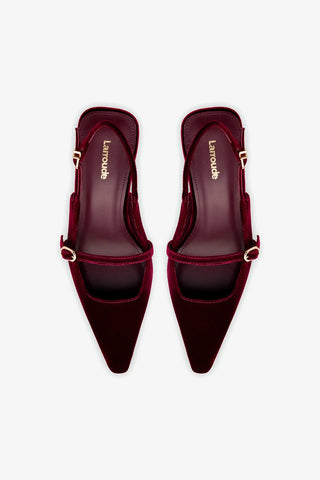 Ines Pump In Wine Velvet