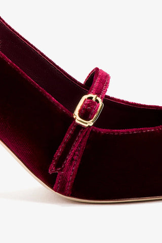 Ines Pump In Wine Velvet