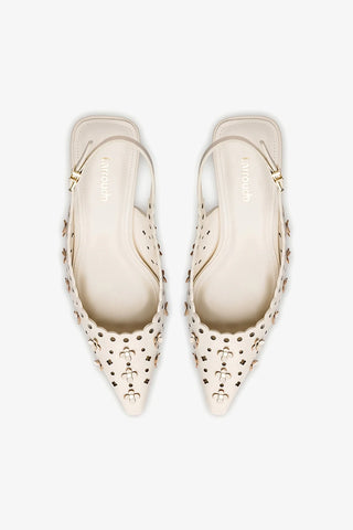 Jasmine Pump In Ivory Leather