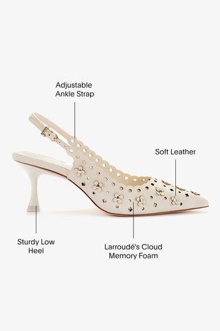 Jasmine Pump In Ivory Leather